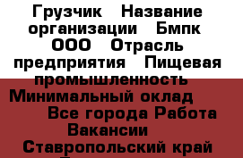 Грузчик › Название организации ­ Бмпк, ООО › Отрасль предприятия ­ Пищевая промышленность › Минимальный оклад ­ 20 000 - Все города Работа » Вакансии   . Ставропольский край,Лермонтов г.